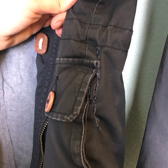 URBAN OUTFITTERS CPO Navy Military Raincoat Jacket - Picture 8 of 11